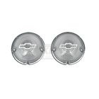 57-130804-1 Premier Quality Products Chevy Parking Light Lenses With Chrome Bowtie