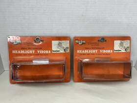 048-278 Bar-jan Vtg Semi Truck Small Rectangular Headlight Visors 2 Sets 465z H4651 H4656 Nib