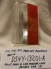 D54y-13201-a Mercury Ford Monarch Front Parking Turn Signal Lamp Light Mrkr