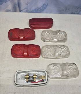 71-2142 Dominion Auto Automotive 71 Series Metal 2 Light Base With Extra Lens Red And Clear 71-2142 Dominion Auto Automotive 71 Series Metal 2 Light Base With Extra Lens Red And Clear