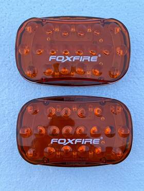 Firefox Msf262y 2x Portable Emergency Flashing Magnet Mount 26 Amber Led Foxfire Battery Light