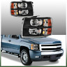 Gm2502280-gm2503280 Racingaxle Headlights Fit For Chevy Silverado Black Pair Gm2502280-gm2503280 Racingaxle Headlights Fit For Chevy Silverado Black Pair