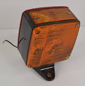 55460 Grote Pedestal Mount Stop Turn Tail Light With Pigtail Red And Yellow Lens 55460 Grote Pedestal Mount Stop Turn Tail Light With Pigtail Red And Yellow Lens