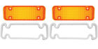 Hr0042 United Pacific Chevy Truck Parking Light Lenses With Gaskets Amber