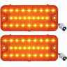 Hr0253 Pirate Mfg Led Park Light Amber Lens Pair Fits Chevy