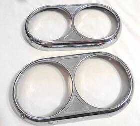 5950199 Kenworth Vintage 1972 Chrome Headlamp Bezel Set Of 2 Read Full