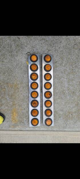 Road Pro 045464927975 Peterbilt Front Air Cleaner Light Assembly Set Led Lights Watermelon 2inch Road Pro 045464927975 Peterbilt Front Air Cleaner Light Assembly Set Led Lights Watermelon 2inch
