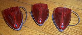 96045 Signal Stat Lot Of 3 1150 Red Roof Clearance Marker Lights Triangle