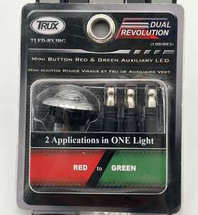 Tled-bx3rg Trux 3/4 Inch Dual Revolution Red Marker To Green Auxiliary Led Light Tled-bx3rg Trux 3/4 Inch Dual Revolution Red Marker To Green Auxiliary Led Light