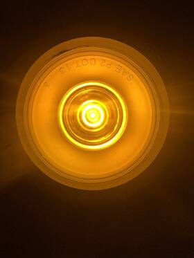 37037 United Pacific Up 6 Led 2 Inch Glo Light Clearance/marker - Amber Led/clear Lens