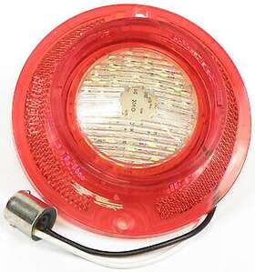 C6351 United Pacific Antique 1963 Impala / Full Size Led Back-up Lens Red With Clear Center