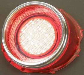 C6551 United Pacific Antique 1965 Impala / Full Size Led Back-up Lens Red With Clear Center