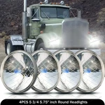 4PCS 5.75" Round Headlights Hi-lo For Kenworth W-900A W900A Peterbilt 359. Fixed Price $87.98.