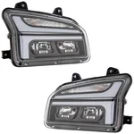 Driver & Passenger Side Led Headlights For Kenworth T880 2014-2022 Black Housing. Fixed Price $467.34.
