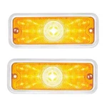 17 Amber Led Front Parking Lights With Ss Trim For 1973-80 Chevy & Gmc Truck Set. Fixed Price $89.00.