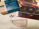 Original Factory 1969 Mustang Front Turn Signal Parking Lamp Lense C9ZZ-13208A. Fixed Price $50.00.