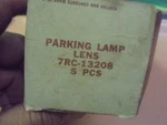 Vintage Nos Ford Parking Lamp Lens 7RC-13208. Fixed Price $19.95.