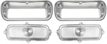 62-66 Chevy Truck Front Lh & Rh Turn Signal Parking Light Bezels Clear Lenses. Fixed Price $71.95.