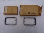 Nos Mopar 1970-72 Plymouth Duster Park Light Bezels. Fixed Price $149.00.