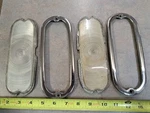 Original 1954 Chevrolet Front Light Marker Lens & Chrome Ring Bezels 5942342. Fixed Price $60.00.