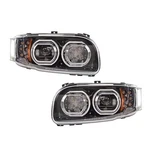 Aftermarket Led Headlight Black Housing For Peterbilt 388/389/367/567 Dot Cert. Fixed Price $267.27.