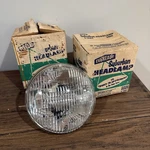 6006 6V Sealed Beam Headlamp Nos Pair Eveready Suburban Vintage 1950S. Fixed Price $125.00.