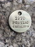 1970 Pontiac Catalina Solid Brass Key Fob. Fixed Price $15.95.