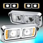 For 1981-2019 Freightliner Kenworth Led Drl Signal Projector Headlights Chrome. Fixed Price $357.73.