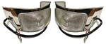 Pair - Parking Light Lamp Stainless Rim 1956 Ford Pickup Truck F100 F250 F350. Fixed Price $129.00.