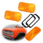 Pair (2) Amber Turn Signal Parking Light Lenses Lh+rh 1966-1968 Ford Bronco. Fixed Price $17.99.