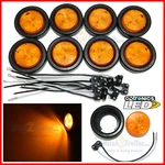 (8) Optronics Amber 2" Round 3 Led Side Marker Clearance Trailer Truck Light 12V. Fixed Price $32.89.