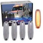 5PC Clear Lens Amber Full Led Cab Roof Light Kit For 08-14 Freightliner Cascadia. Fixed Price $49.09.