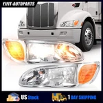 Headlight Headlamp Assembly Pair For Peterbilt 340 384 386 387 Lh+rh Side. Fixed Price $253.24.
