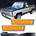 Pair Front Signal Side Marker Lights Amber Fit For 81-91 Gmc Chevy Pickup Truck. Fixed Price $12.73.