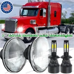 For Freightliner Century Class 1996-11 Black 7" Round Led Headlights Hi/low Pair. Fixed Price $58.79.