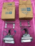 Nos 1961 1962 Ford Galaxie Front Parking Lamp Assy, Pair, Mounting Bracket, Lens. Fixed Price $495.00.