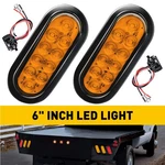 6" Inch Amber Oval 24 Led Turn Signal Truck Light W Grommet+pigtail-qty. Fixed Price $20.89.