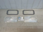 New 1961-1964 Ford Galaxie Clear Parking Lamp Lenses & Gaskets.. Fomoco Script. Fixed Price $21.95.