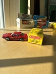 Matchbox MB59 Ford T-bird Turbo Coupe Red W/ Original 1987 Macau. Fixed Price $12.00.