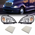 Pair Headlight & Cabin Filters Set For 2000+ Freightliner Columbia Trucks. Fixed Price $196.20.