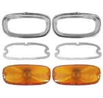 1958 1959 Chevrolet Truck Park Light Lens Chrome Bezel Gasket Kit Amber. Fixed Price $89.00.