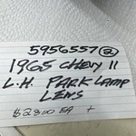 Gm 5956557 Lh Park Lamp Lens Amber 1965 Chevy Ii Nos. Fixed Price $28.00.