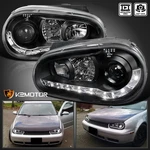 Black Fits 1999-2006 Volkswagen Golf MK4 Led Strip Projector Headlights Lamps. Fixed Price $192.38.