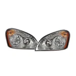 Pair Set Halogen Chrome Headlight Assembly Fit For 2008-17 Freightliner Cascadia. Fixed Price $139.94.