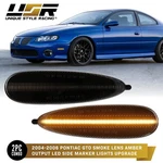 Smoke Front Bumper Side Marker Light W/ Amber Led Pair For 04-06 Pontiac Gto. Fixed Price $34.95.