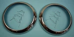 1947 1948 1949 1950 1951 1952 Chevrolet Truck Headlight Bezels Set Of W Clips*. Fixed Price $32.00.