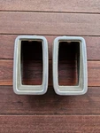 1973 Mustang Mach Cobrajet Grande Grill Sport Light Bezels Lh + Rh Ford Parts. Fixed Price $125.00.