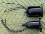 1955-1957 Corvette: Original Parking Lamp Housings, Sockets, Wires, Bracket (1). Fixed Price $128.00.