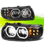 Dual Led Halos Projector Headlights For Peterbilt 389 388 567 08-22 Black Pair. Fixed Price $474.40.
