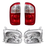 4 Piece Set Of Headlights And Tail For 2005-2006 Tundra Double Cab. Fixed Price $229.50.